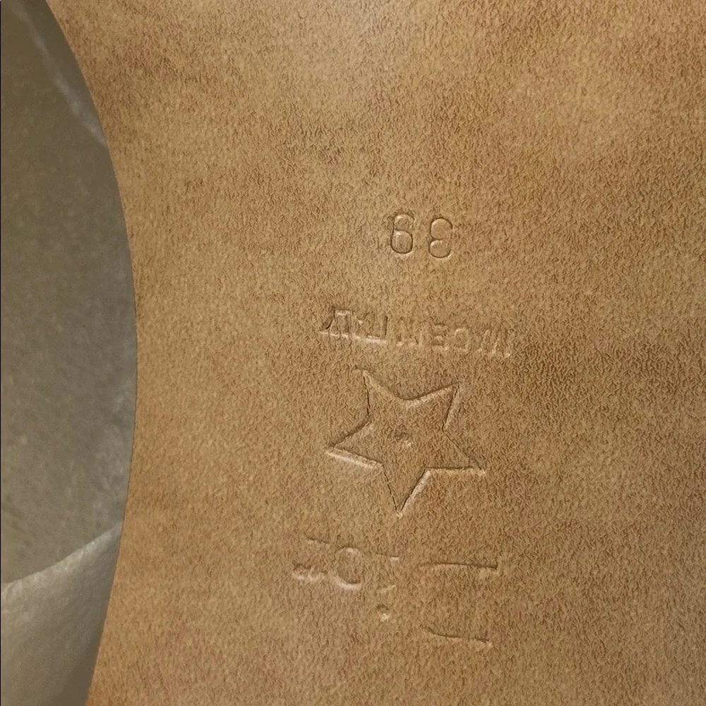 Christian Dior dway slides pale gold logo sandals block heel sz 39 - Picture 10 of 10